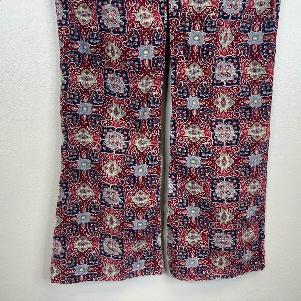 Tommy Hilfiger 11 Vintage Y2K Corduroy Multicolor Patterned Flare Pants Paisley - Picture 14 of 15